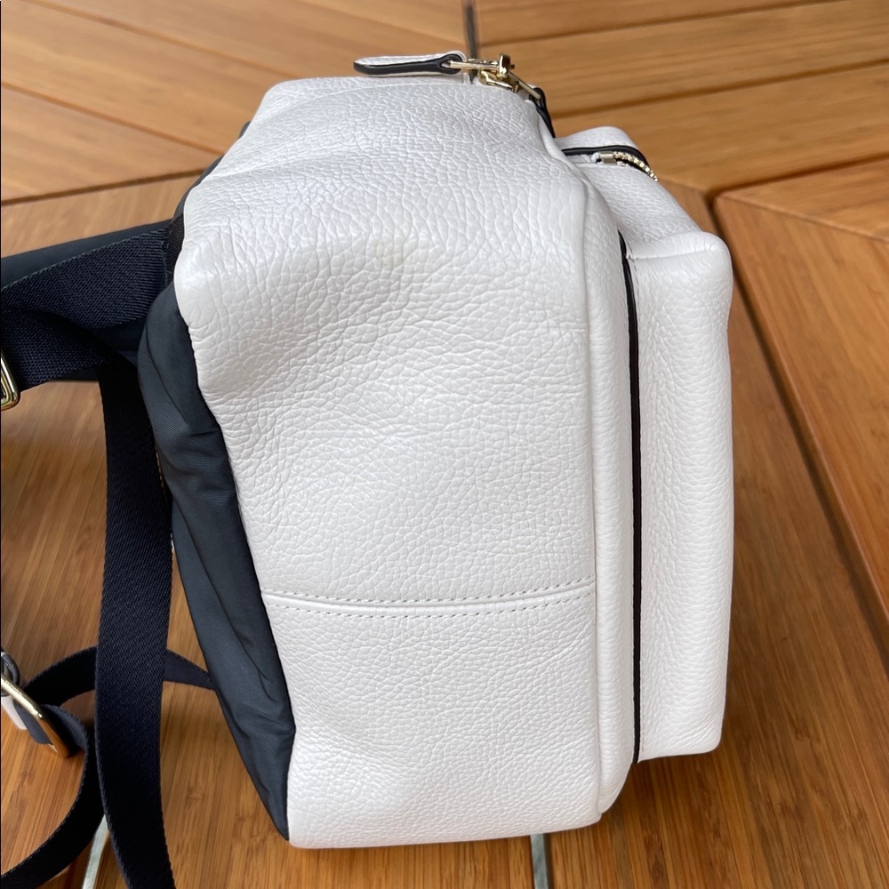 Coach White Pebbled Leather Mini Backpack with Gold Hardware - Picture 6 of 12
